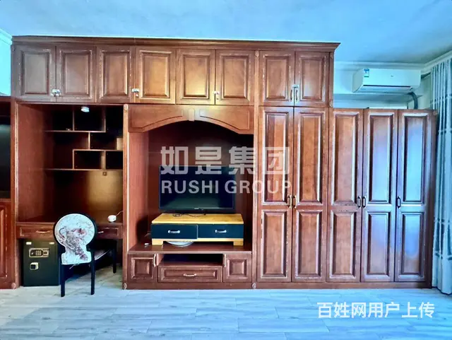 中骏世界城 法式复古单身公寓 定制橱柜 带音响的床品质生活 - 图片 8