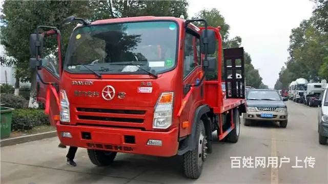 小型挖机平板车 拉8T10T12T蓝牌平板运输车 - 图片 1