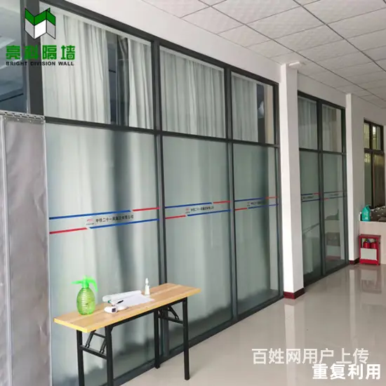 山东聊城玻璃隔断可拆卸后重复使用 - 图片 1