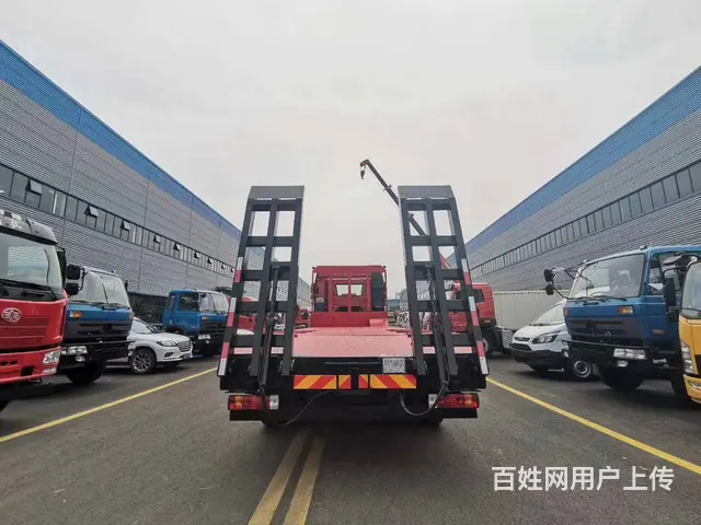 解放前四后八平板车 拉大型挖机压路机工程机械运输车 - 图片 4