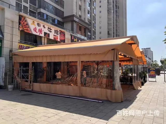 成都梯形弧形固定雨棚折叠天幕蓬活动无声棚厂家直销 - 图片 8