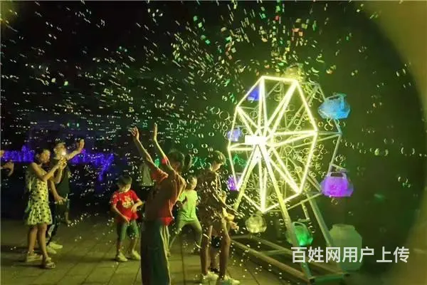 网红摩天轮泡泡机360度喷射泡泡机互动游乐设备租售 - 图片 4
