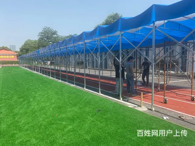 长沙移动推拉棚活动帐篷大型工地棚遮阳棚遮雨棚电动棚 - 图片 2