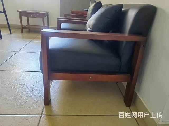 北欧复古PU皮质沙发椅 - 图片 3