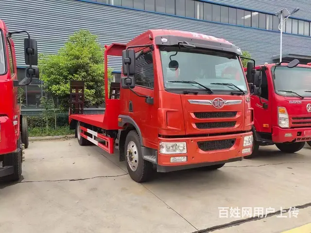 8-15吨平板运输车 解放龙V平板车 6.8米挖机 - 图片 7