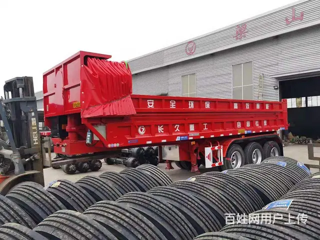 济宁9米-9.5米后翻半挂车 带电动篷布 - 图片 3