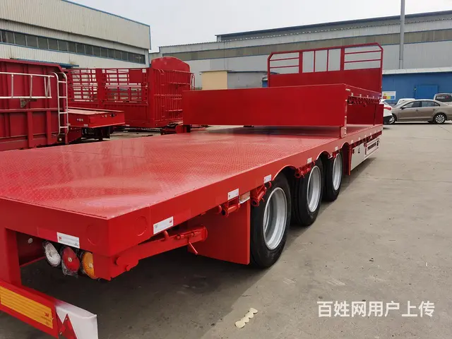 拉萨定做13.75米大板2.55米宽半挂车，额头可上挖掘机 - 图片 2