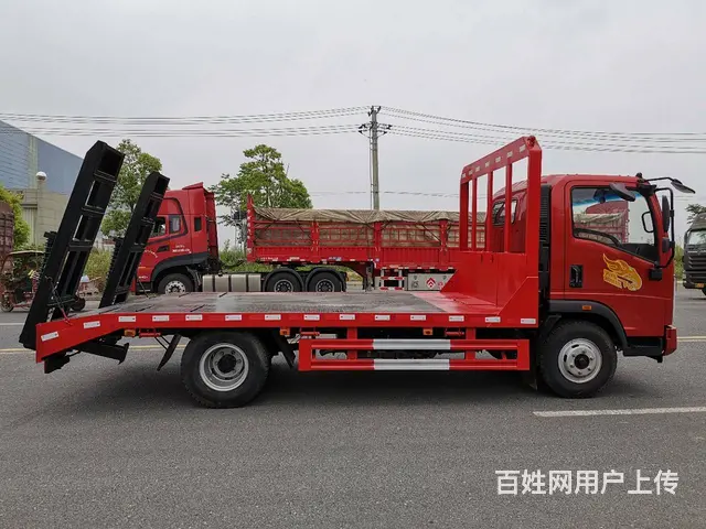重汽豪曼平板车价格 拖小型挖掘机叉车收割机运输车 - 图片 7
