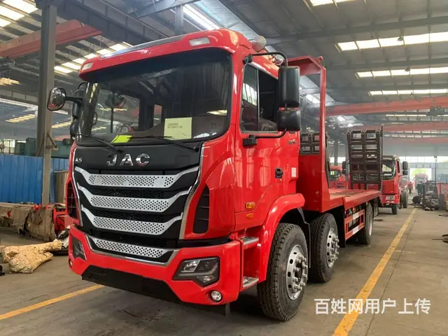 江淮格尔发小三轴拖板车拖20/25吨挖机平板拖车 - 图片 1