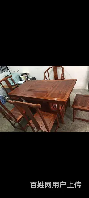 茶桌高端高级泡茶桌大板办公桌茶几展示博古货架办公桌 - 图片 5