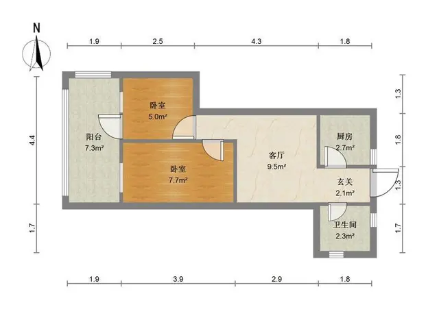 鸿泰80 精装两房 低总价 格局方正 近实验 梅华 - 图片 8