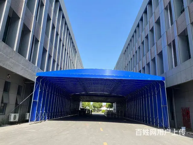 膜结构非机动机动车棚推拉蓬阁楼楼梯固定雨棚 - 图片 5