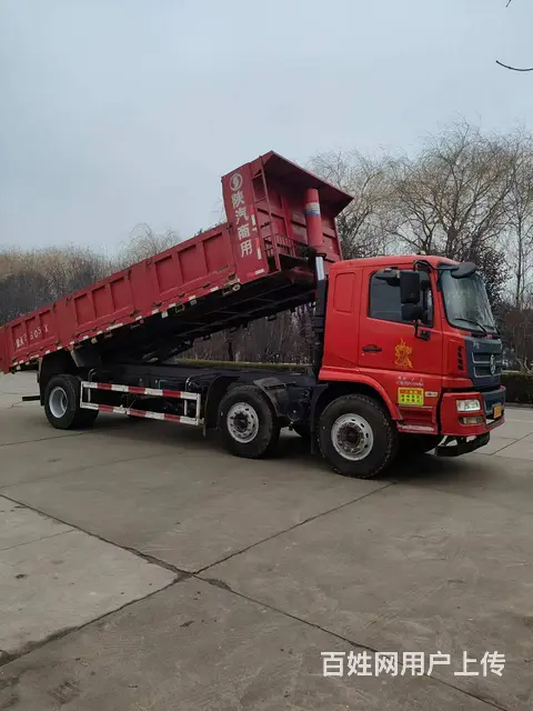19年陕汽德龙7.2米平板自卸车220马力原版原漆 - 图片 2