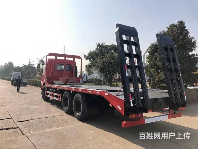 东风专底D3国六玉柴270马力六缸后双桥平板运输车 - 图片 4