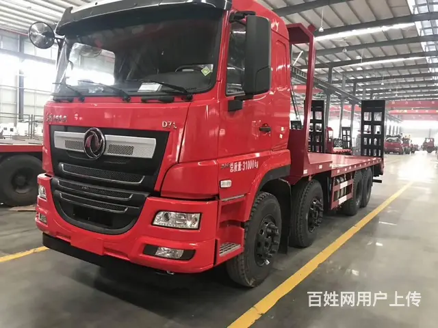 前四后八东风专底D7拖板车专拖重型挖机平板拖车 - 图片 6