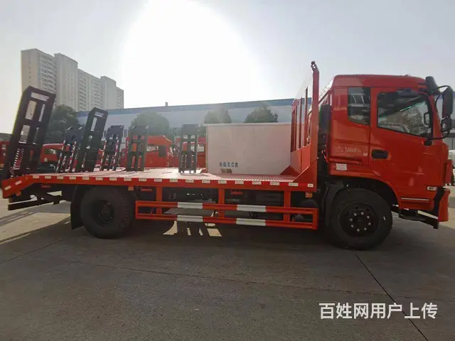 东风D17单桥挖机平板拖车生产厂家直销电话图片视频 - 图片 3