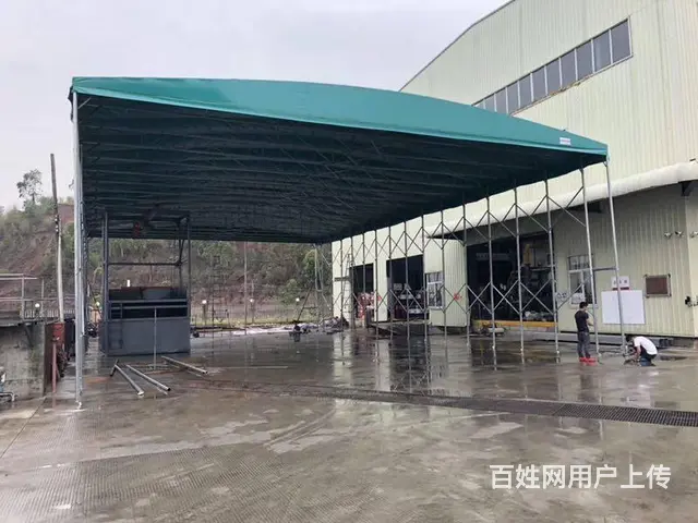 移动推拉雨棚物流蓬停车蓬消毒蓬篮球场蓬电动雨棚帐篷 - 图片 4