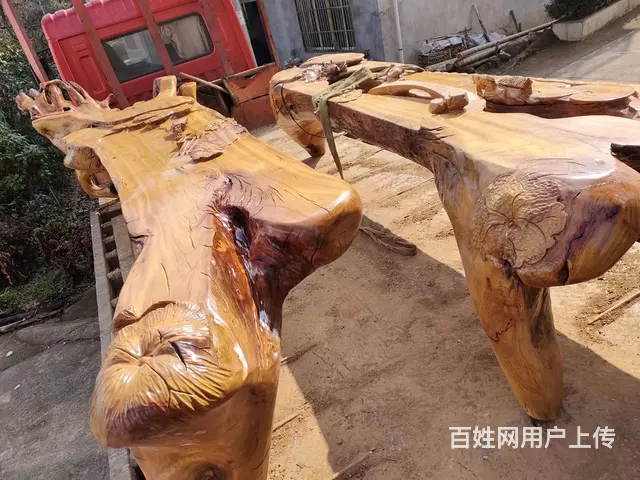 百年红心香樟木大茶台 - 图片 1