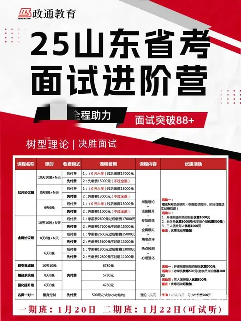 政通教育25省考面试班 - 图片