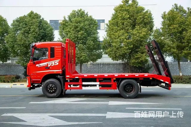 东风D3S  单桥拉135挖机平板运输车  勾机运输车厂家 - 图片 3