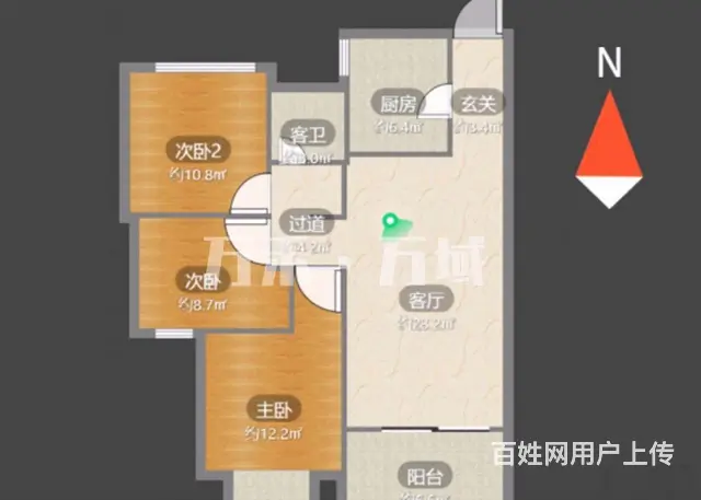 急售!实小本部，纯毛坯小3房 采光好 满2年，看房方便 - 图片 9
