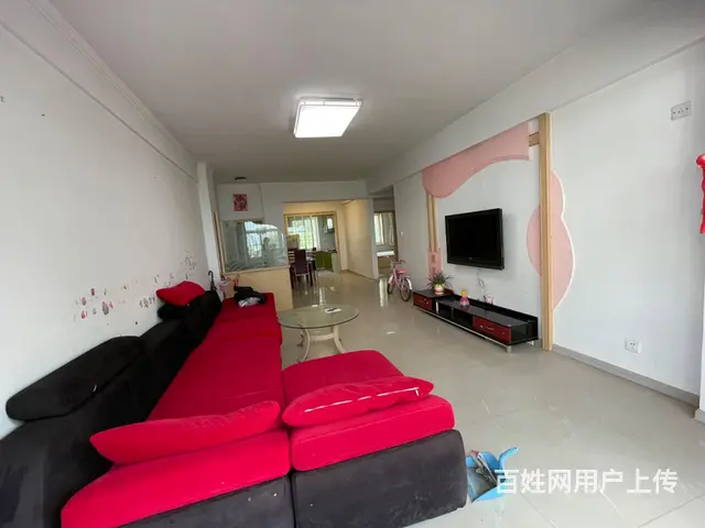 珠江路小学，四中学区，城南新苑车库上1楼91平，两室通厅格局 - 图片 2