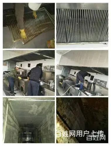 昆山淀山湖商场广场油烟管道清洗，酒店饭店油烟机清洗 - 图片 2
