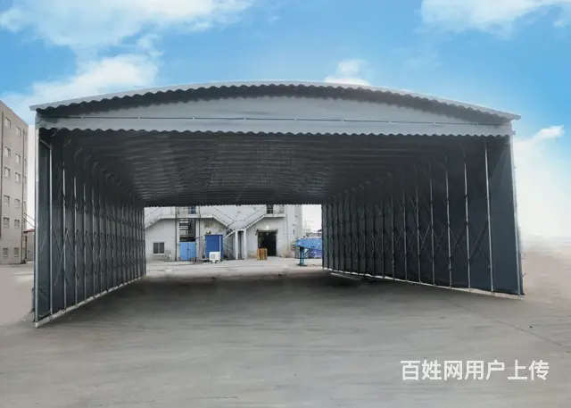 停车棚大型活动推拉雨棚移动活动推拉雨棚仓库伸缩棚 - 图片 4