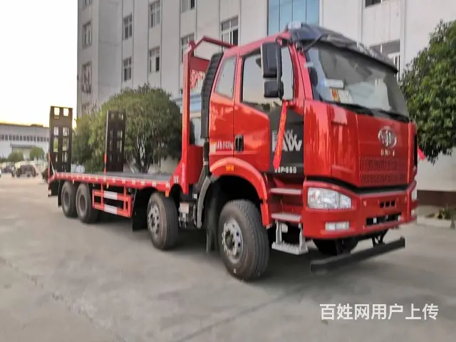 榆林厂家直销解放四桥挖机平板车40吨挖掘机拖车 - 图片 1