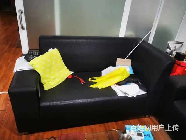 二手沙发茶几老板桌四人卡位货架文件柜等转让 - 图片 2