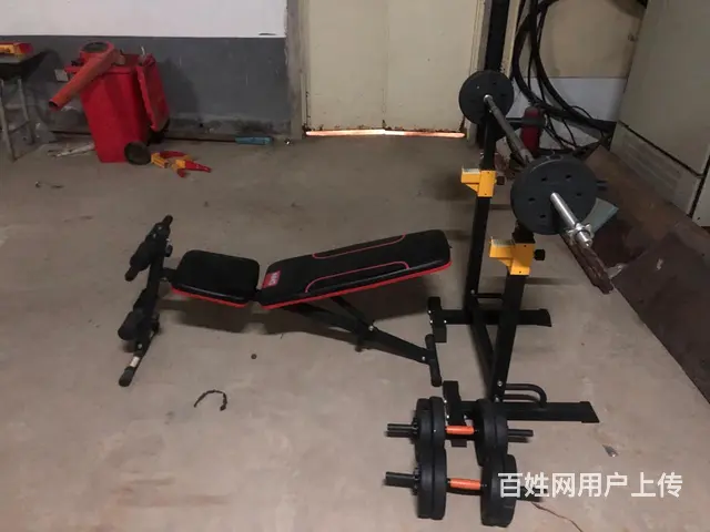 杠铃杆，哑铃片，多功能双杠，折叠凳 - 图片 6