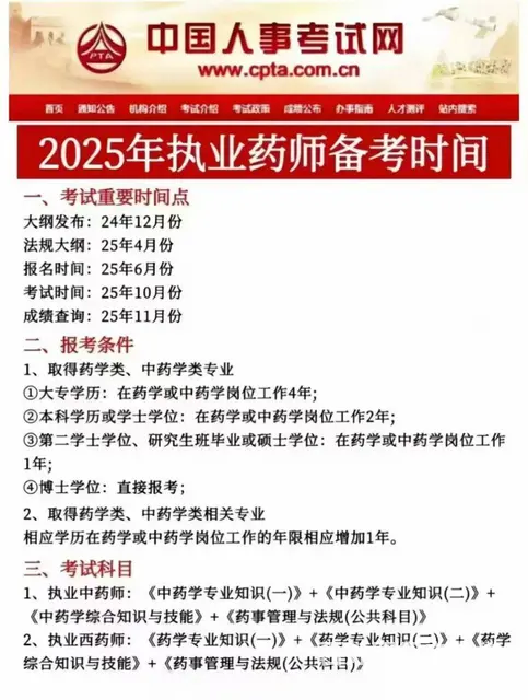 2025年执业药师报考时间 - 图片