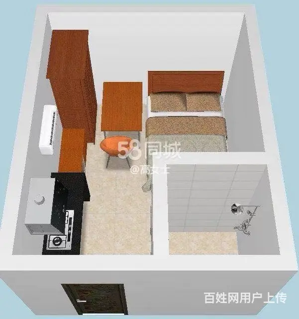 紫阳东苑朝南地上车库清爽1室出租 - 图片 1