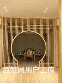 四川成都实木茶楼隔断月亮门落地罩生产 - 图片 5