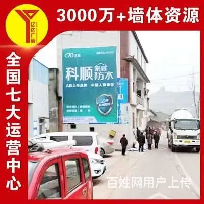 天水墙体写大字广告,机喷彩绘墙,墙画手绘广告 - 图片 2