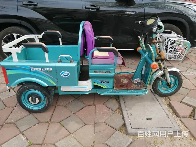 宝岛三轮车，九成新。电池相当不错，斗长八十，没擦没 - 图片 1