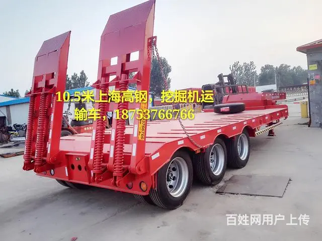 专业定做 40英尺集装箱骨架  13米挖掘机运输车 - 图片 6