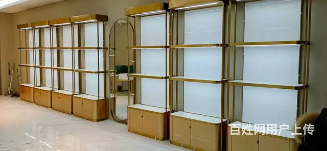 淄博烤漆展柜加工厂、定制珠宝展柜、烤漆商业鞋包柜 - 图片 2