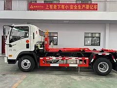 大运奥普力12吨钩臂清运车 8方蓝牌勾臂垃圾车