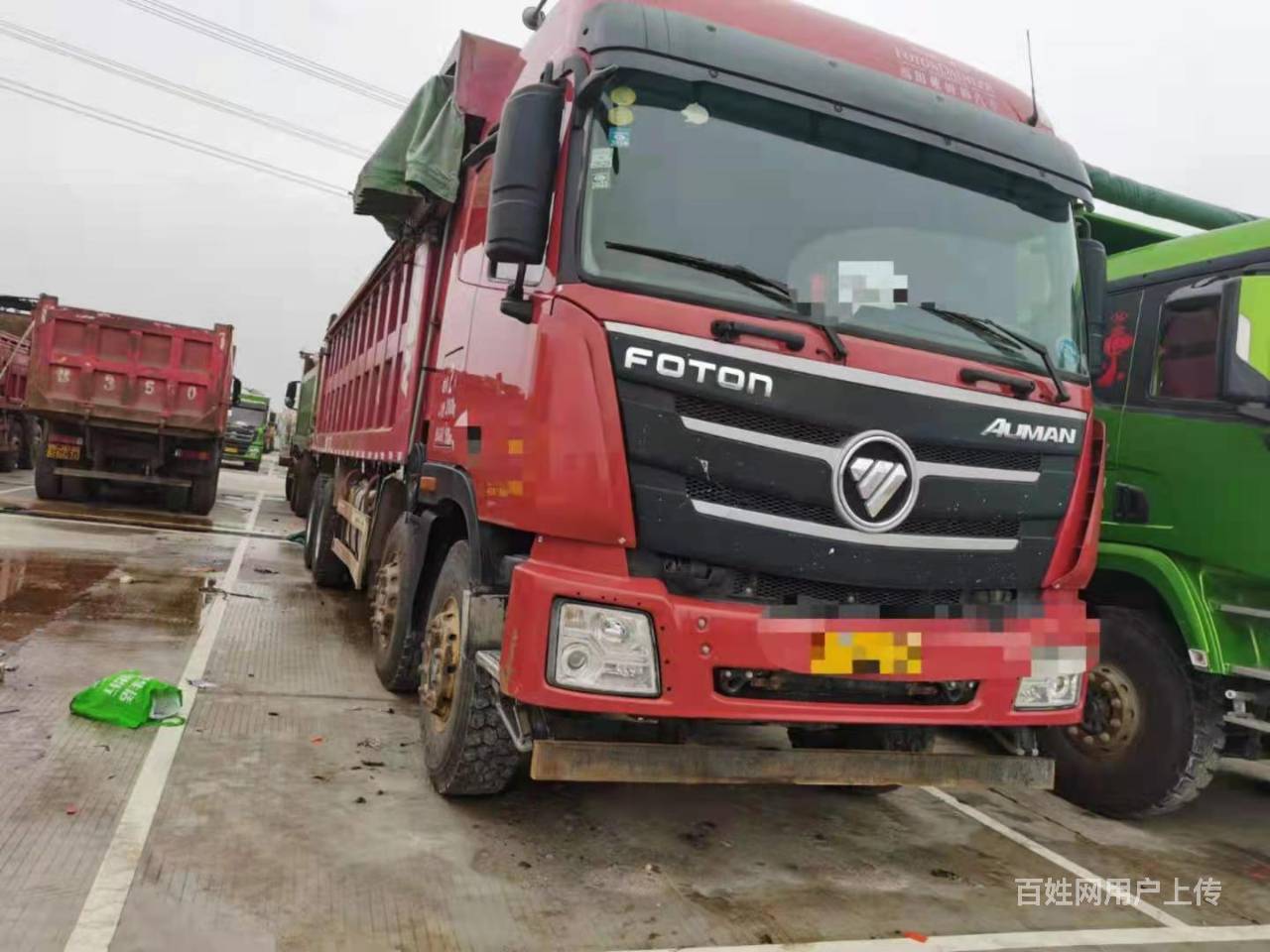 国五欧曼430马力前四后八自卸车8米2货厢国五欧曼