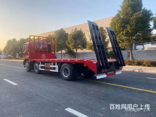 黄牌大运小三轴平板车平板拖车 价格劲爆 - 图片 4