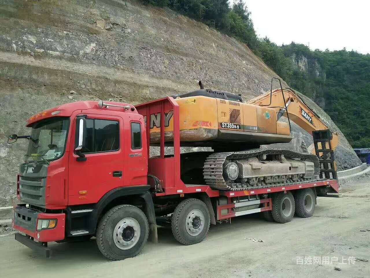 前四后八挖掘机拖车价格平板拖车多少钱