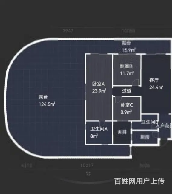 皇家海湾公馆复式海景5房2厅2卫面积约480平双层大露台 - 图片 11