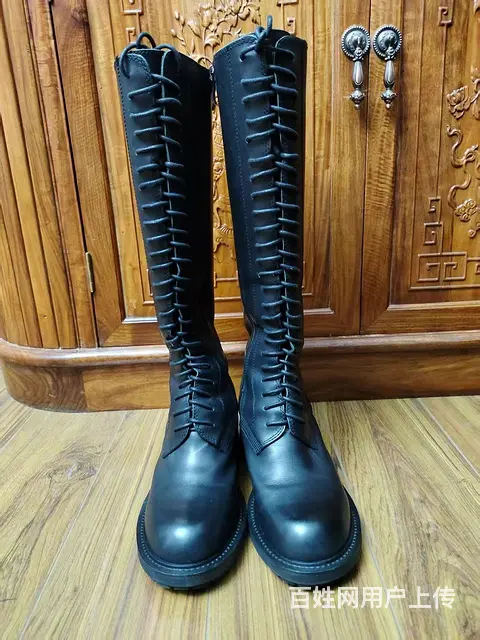 FITZTEAGUE品牌女士胎牛皮春秋高筒靴37码 - 图片 1