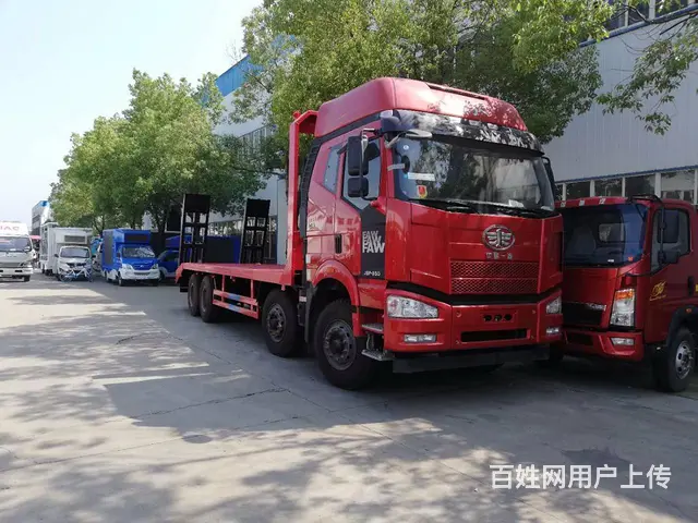 拉35吨解放前四后八平板车厂家现车可定做优惠促销 - 图片 1