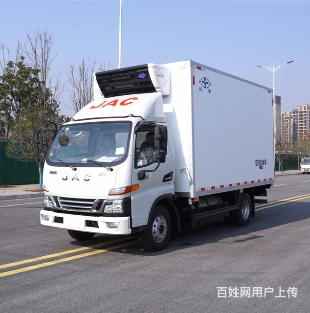 新款4米2江淮骏铃V5国六天然气冷藏车多少钱 - 图片 1