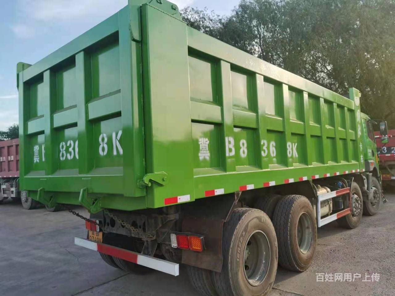 出售20年环保绿6.5米解放悍威前四后八自卸车