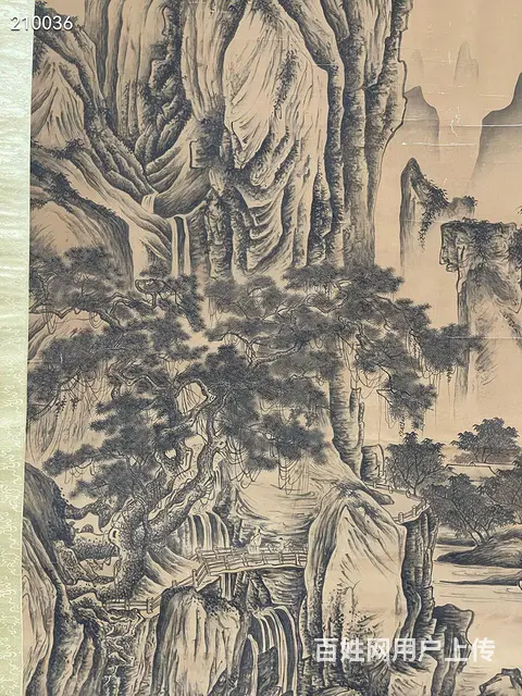 唐寅，绢本，74✖️148，原装旧裱 - 图片 7