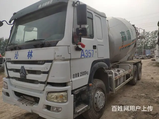出售二手豪沃搅拌车 大14方 后八轮 国四森源上装 - 图片 2