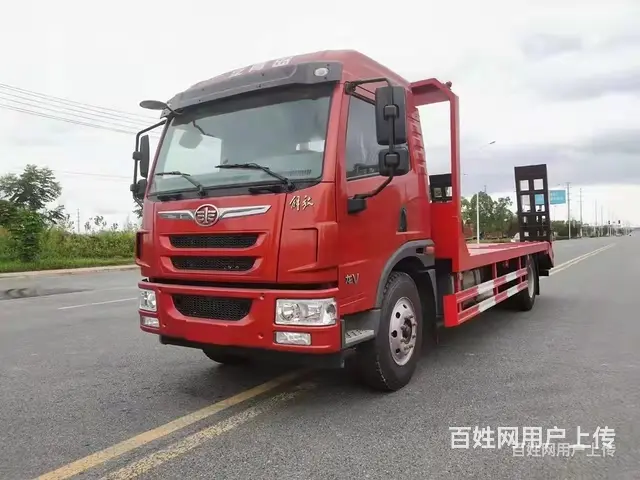 板长6.8米轴距5250拖板车 挖机平板车 耐用持久 - 图片 1